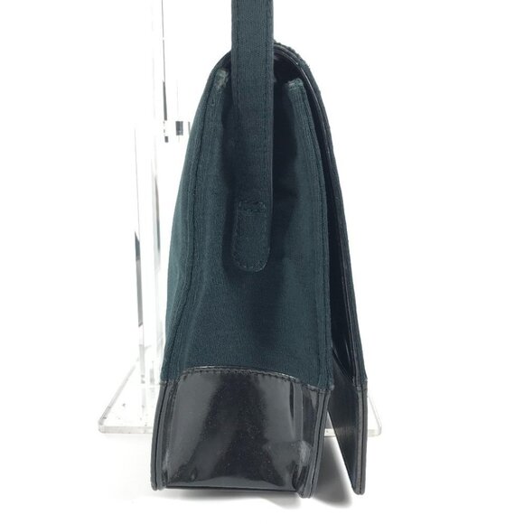 CHANEL CC CC Mark bag flap Shoulder Bag Jersey Black/Dark GreenBased - Picture 4 of 15